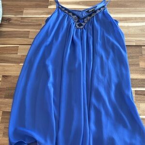 Express Elegant Blue Sleeveless Dress